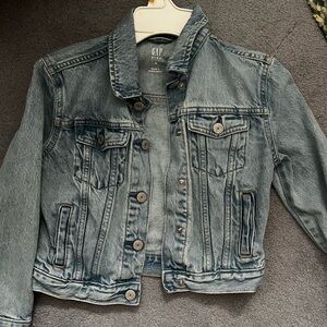GAP Kids Washed Blue Denim Jacket Medium Girls